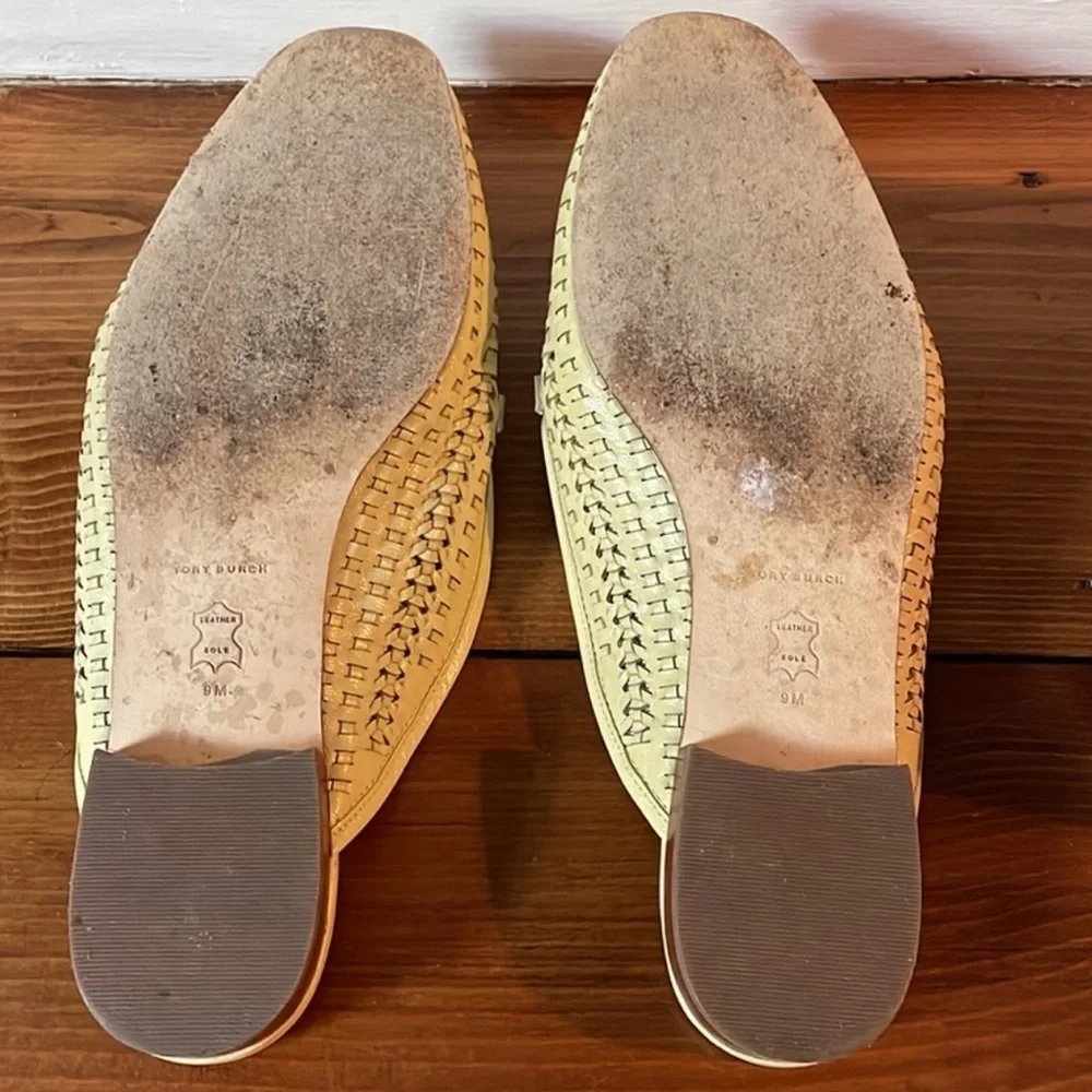 Tory Burch Jessa loafer backless loafer mules clogs woven leather miller flats